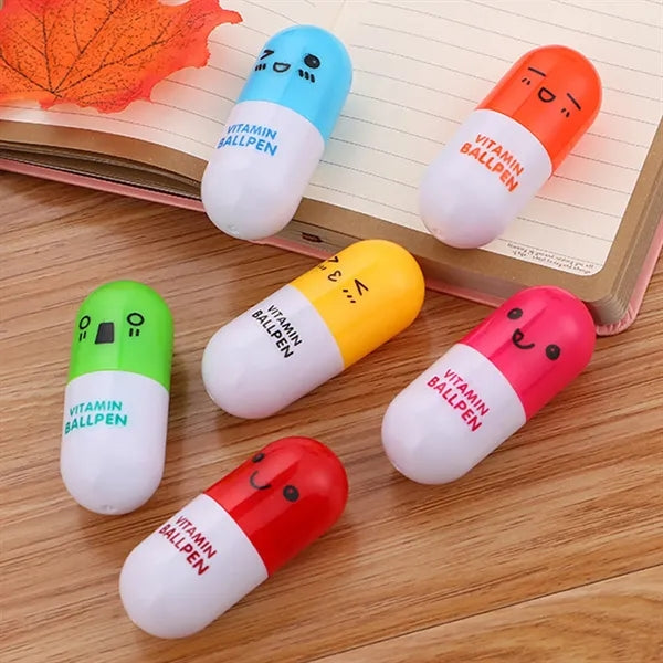 Retractable Capsule Pill Ballpoint Pen