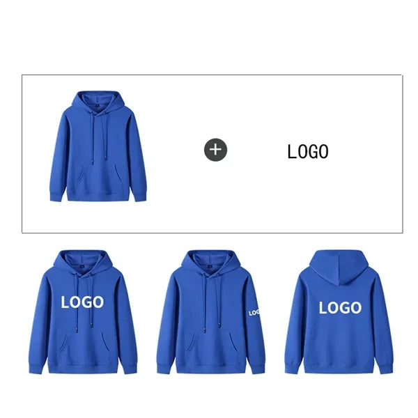 Mens Casual Cotton Collar Drawstring Hoodies