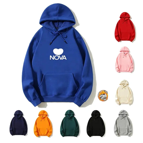 Mens Casual Cotton Collar Drawstring Hoodies