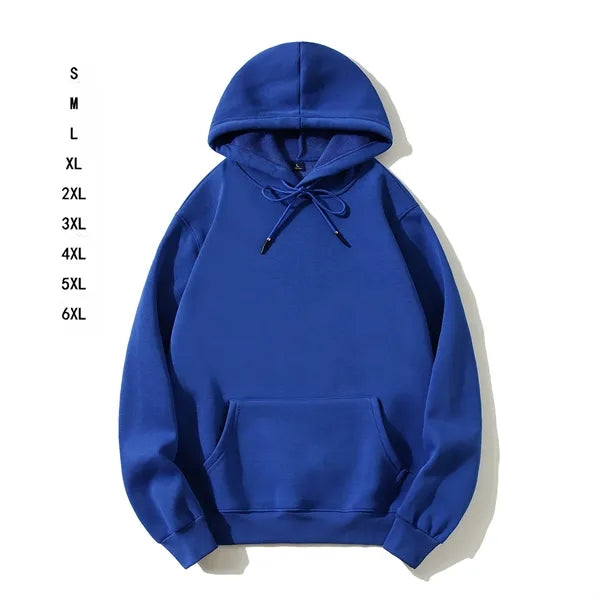 Mens Casual Cotton Collar Drawstring Hoodies