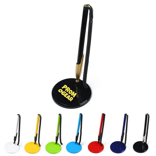 Secure Sign Desk Pen with Adhesive Stand Base