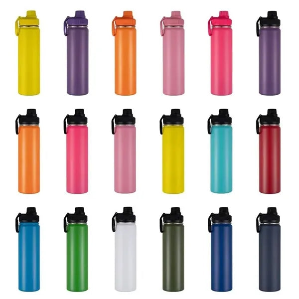 22 oz Insulated Water Bottle with Leakproof Spout Lid