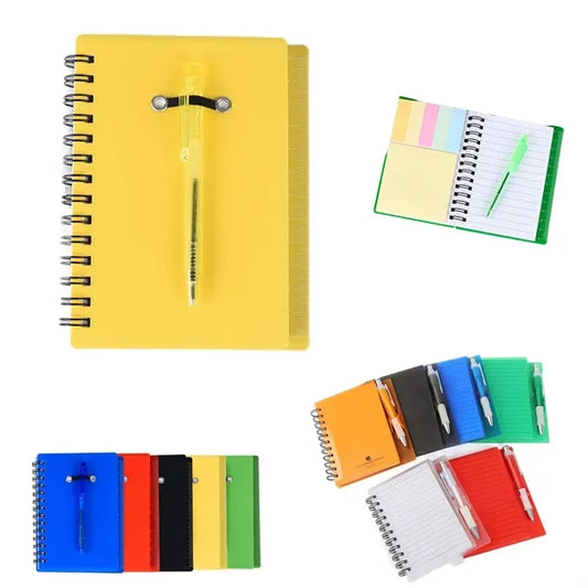 Spiral Notebook with Pen & Sticky Notes