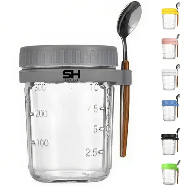 13oz Lead Free Glass Jars With Spoon