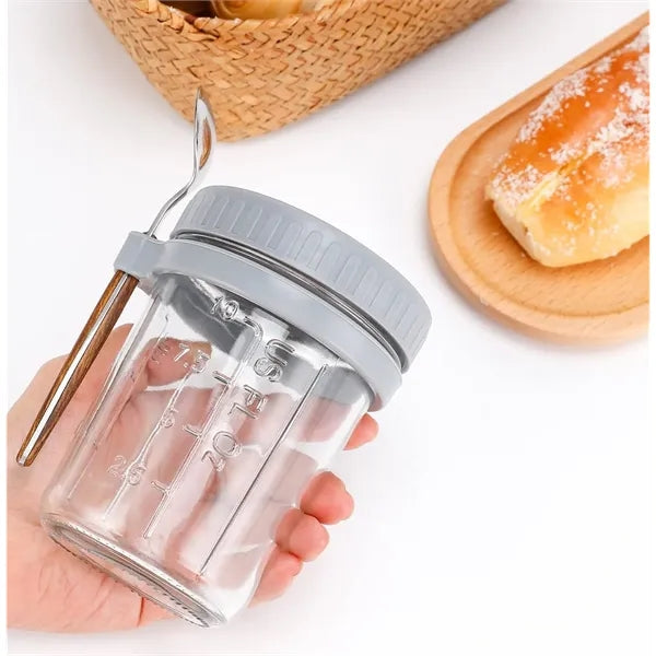 13oz Lead Free Glass Jars With Spoon