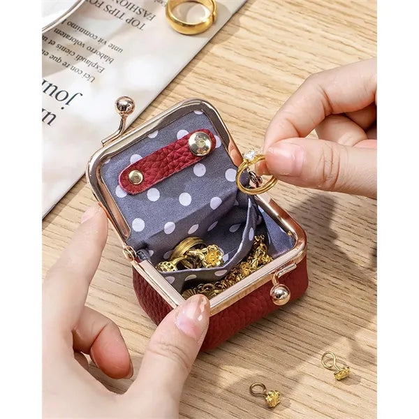 PU Leather Mini Travel Jewelry Organizer