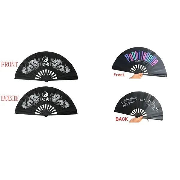 13inch Double-sides full color print clack noise handy fan