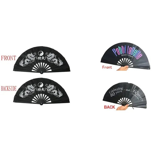 13inch Double-sides full color print clack noise handy fan