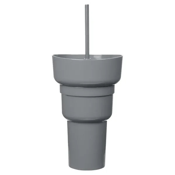 Team 365 1L Recycled PP Stadium Tumbler with Snack Bowl