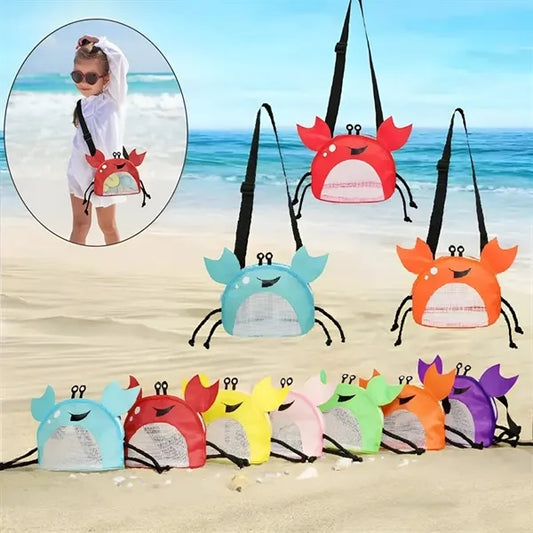 Cute Crab-Shaped Seashell Collecting Bag