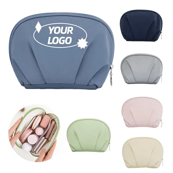 Cute Cloud-Shaped Semi-Circular Waterproof Makeup Bag for Tr