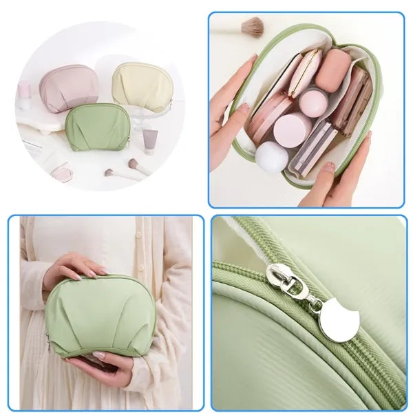 Cute Cloud-Shaped Semi-Circular Waterproof Makeup Bag for Tr