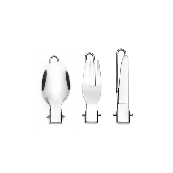 Outdoor Folding Spoons and Forks Set with Pouch