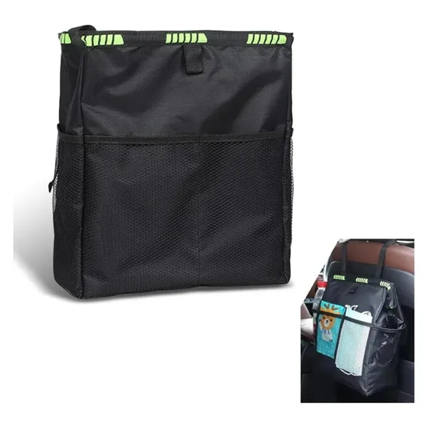 Hanging Car Trash Can With Storage Pockets