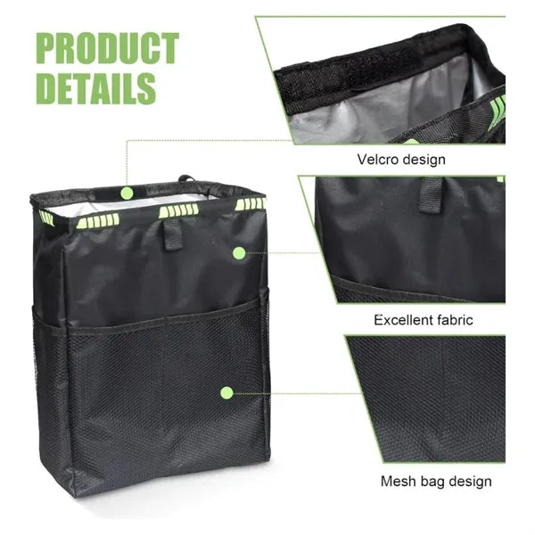 Hanging Car Trash Can With Storage Pockets