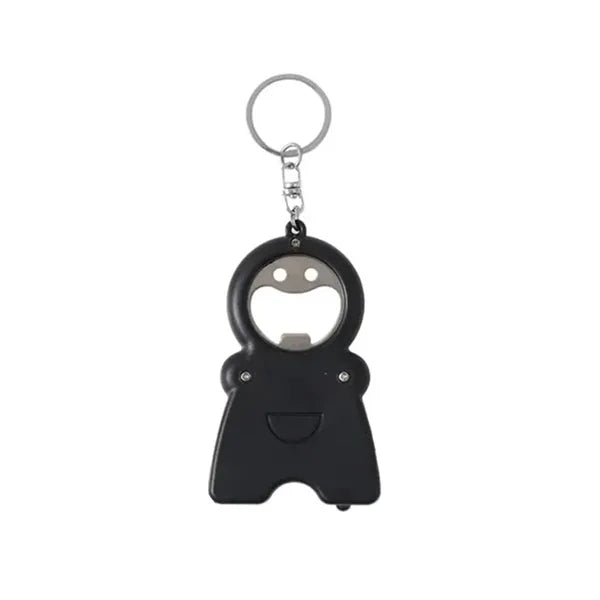 3-in-1 Keychain Tool: Tape Measure, Opener & Flashlight