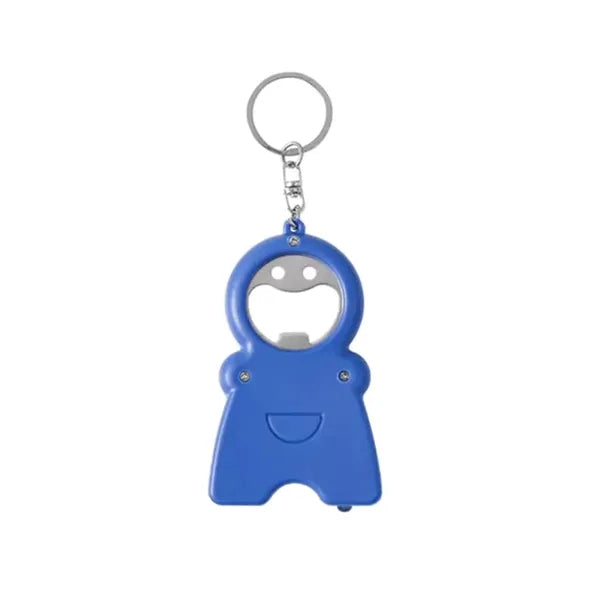 3-in-1 Keychain Tool: Tape Measure, Opener & Flashlight