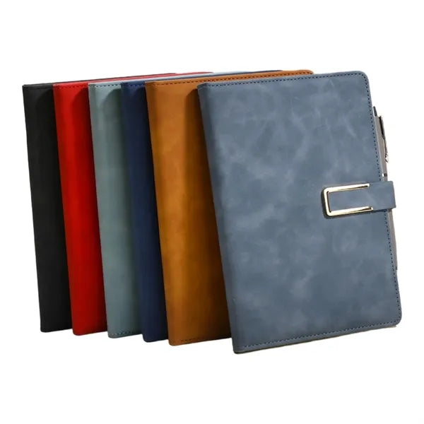 Deluxe Leather A5 Notebook And Pen Gift Set with Gift Box