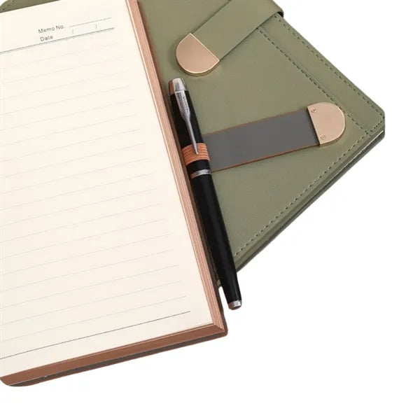 Deluxe Leather A5 Thick Notebook And Pen Gift Set