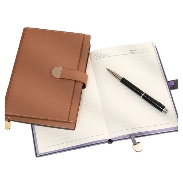 Deluxe Leather A5 Thick Notebook And Pen Gift Set