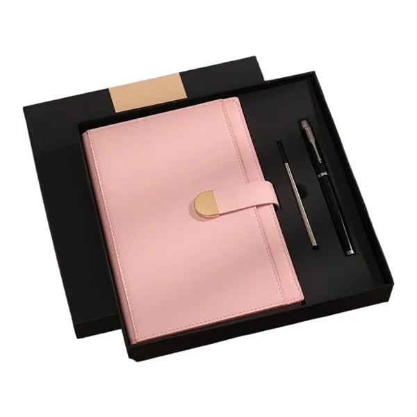 Deluxe Leather A5 Thick Notebook And Pen Gift Set