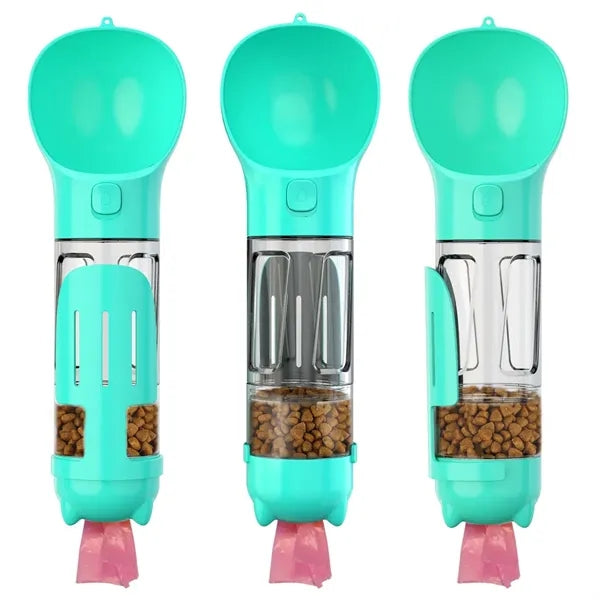 Multifunction 4 in 1 Portable Pet Dog Water Bottle