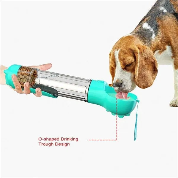 Multifunction 4 in 1 Portable Pet Dog Water Bottle