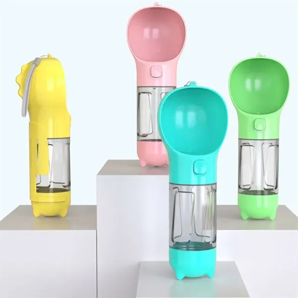 Multifunction 4 in 1 Portable Pet Dog Water Bottle