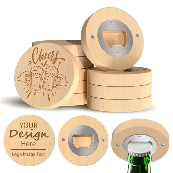 Logo wooden bottle opener