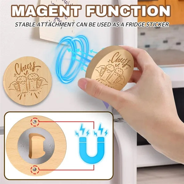 Logo wooden bottle opener