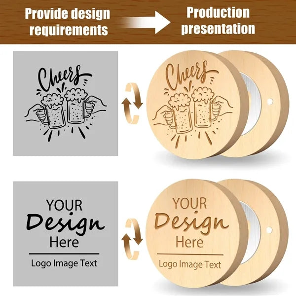 Logo wooden bottle opener