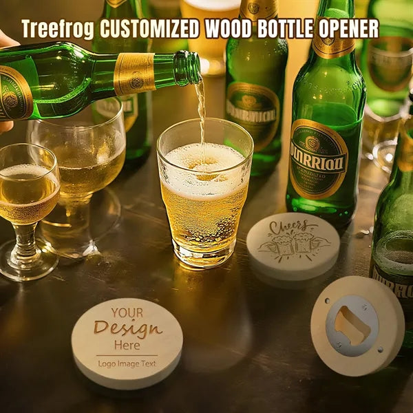 Logo wooden bottle opener