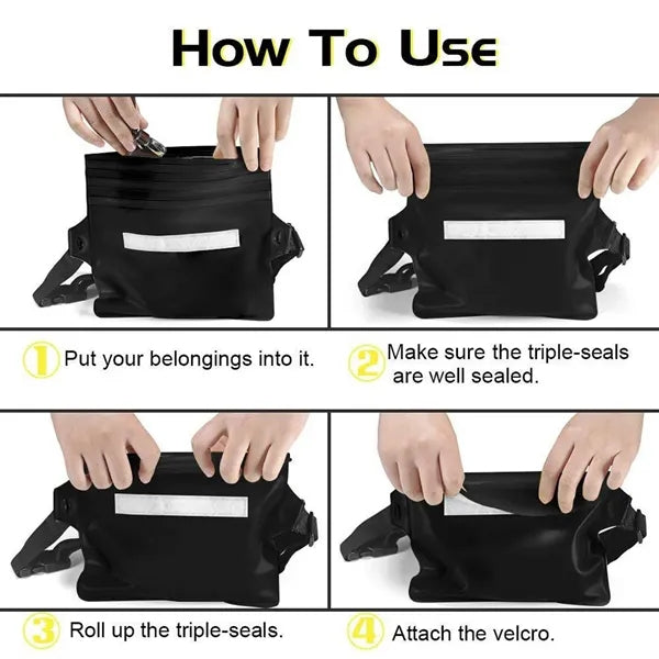 Three-layer Seals Waterproof Cellphone Protection Waist Pack