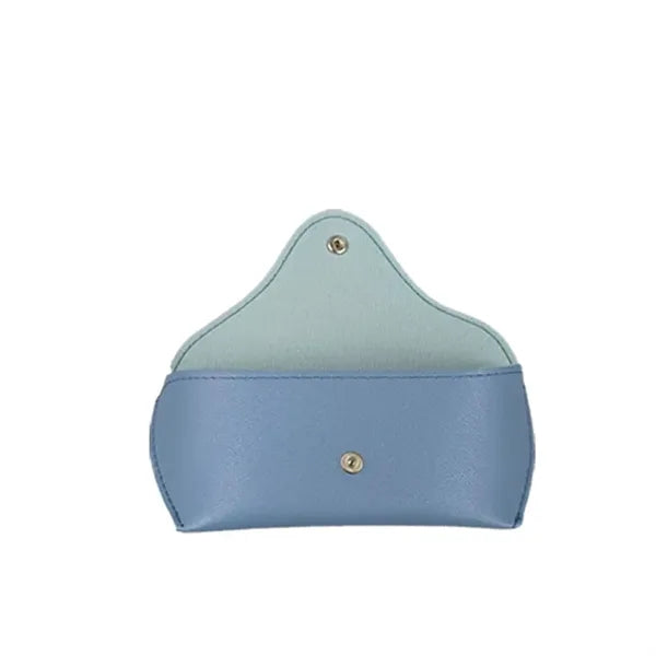 Snap Closure PU Leather Glasses Case