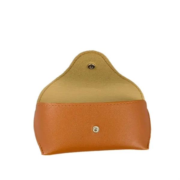 Snap Closure PU Leather Glasses Case