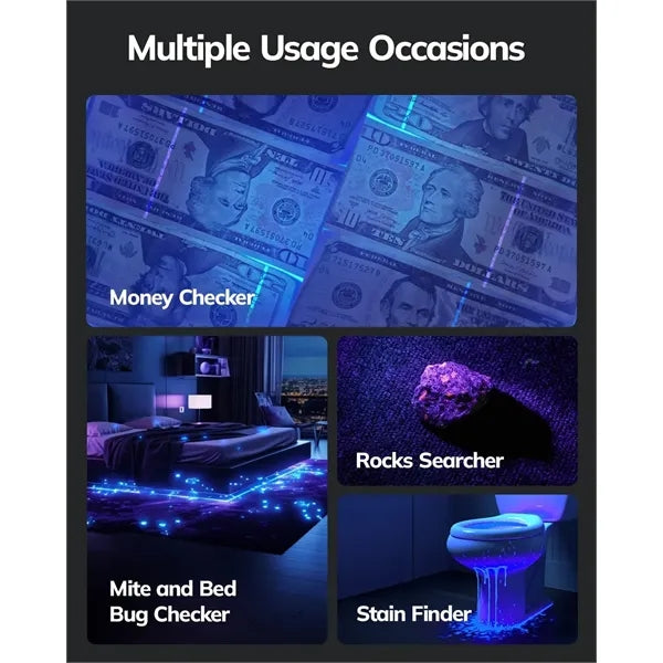 12 LED 395nm UV Mini Blacklight Flashlight