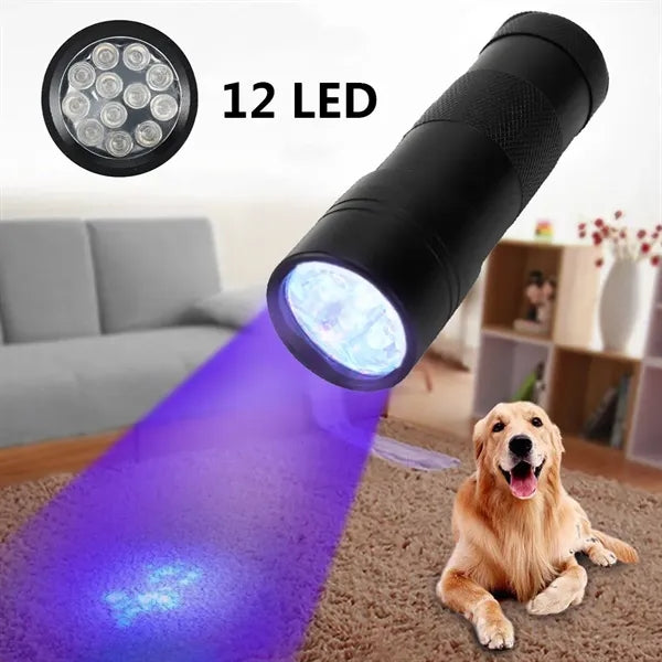 12 LED 395nm UV Mini Blacklight Flashlight