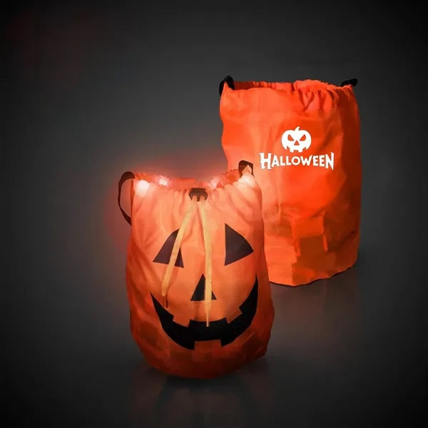 LED portable pumpkin Drawstring bag