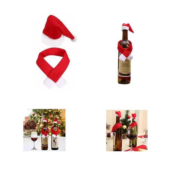 Christmas Wine Bottle Cover Set
