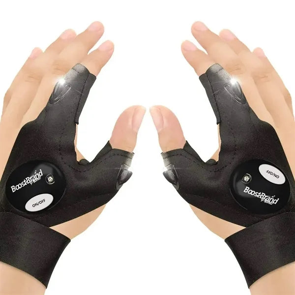 LED Flashlight Gloves for Fishing Repair Night Illumination