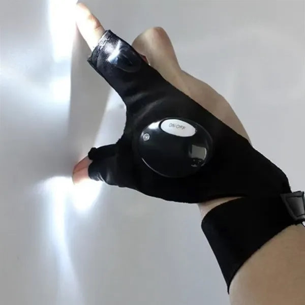 LED Flashlight Gloves for Fishing Repair Night Illumination