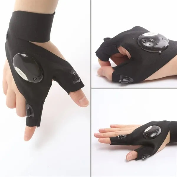 LED Flashlight Gloves for Fishing Repair Night Illumination