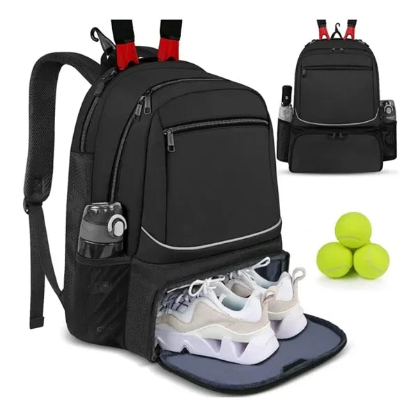 Large Tennis Backpack with Multiple Compartments