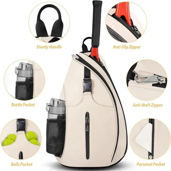 Tennis Sling Bag with Multiple Compartments