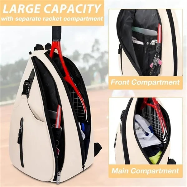 Tennis Sling Bag with Multiple Compartments