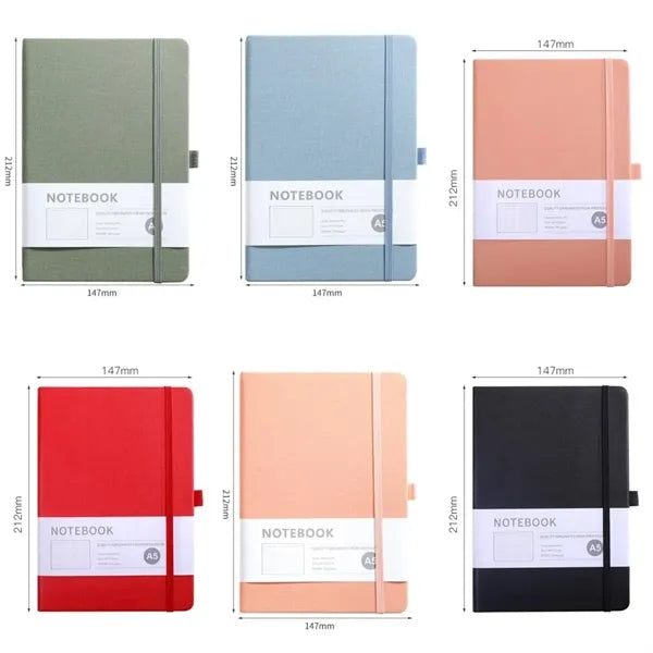 Lined Journal Notebook, 200 Numbered Pages, A5, A6, A7