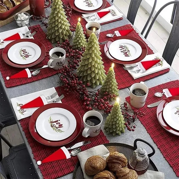 Mini Christmas Santa Hat Silverware Holder