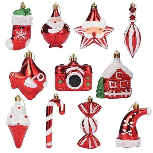 Christmas Tree Plastic Ornaments