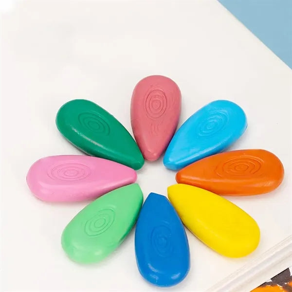 Safe Washable Vibrant Finger Grip Water-Shaped Drop Crayons