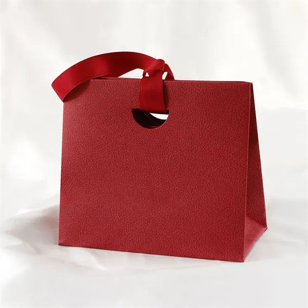 Thick Texture Gift Tote with Ribbon Handles